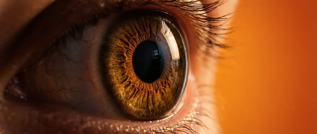 Макрознімок людського ока з чітким фокусом на зіниці